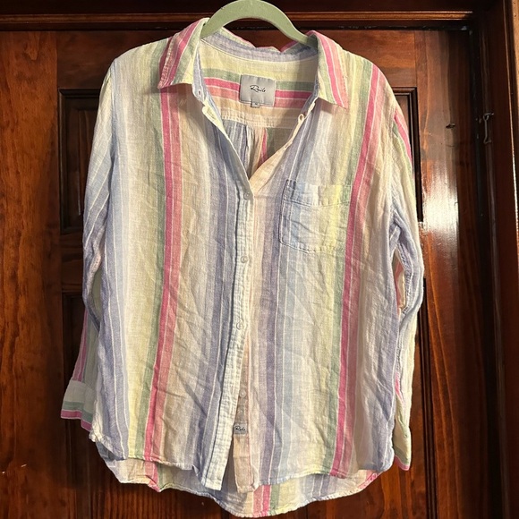 Rails Pastel Striped Button Down Shirt - Picture 1 of 4